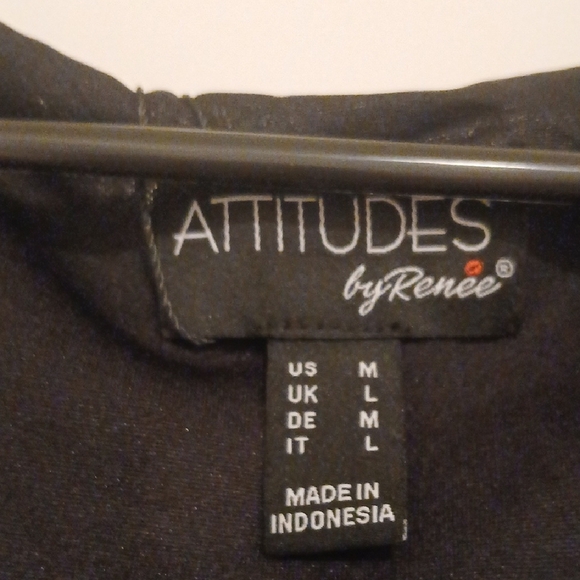 Attitudes by Renee Black and White Polka Dot Maxi Dress - Picture 2 of 6